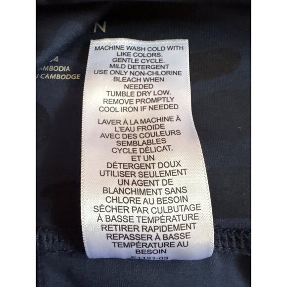 Danskin Leggings XXL Womens Navy Camo High Waist With Side Pockets NEW - Picture 8 of 9